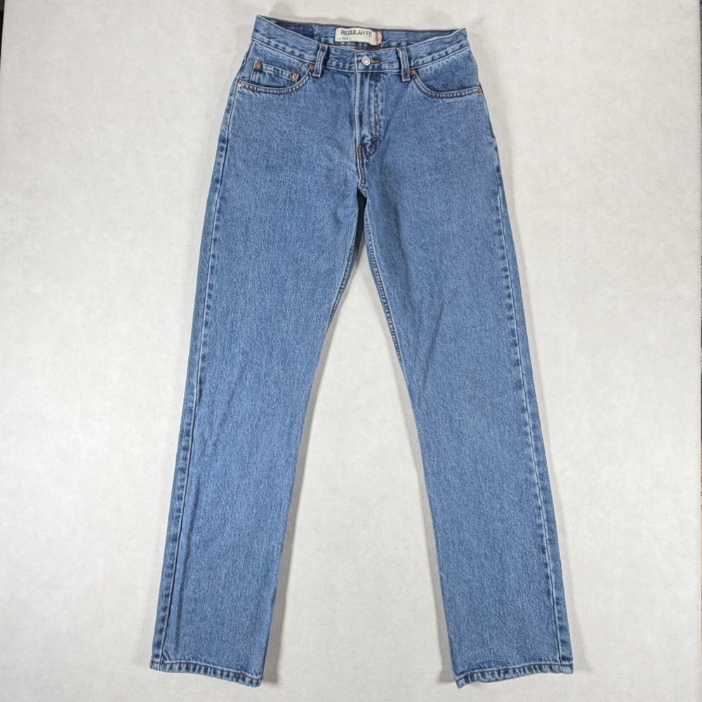 Levis 505 Regular Fit Straight Leg Jeans Mens 30x34 Medium Wash Vintage Fits 28